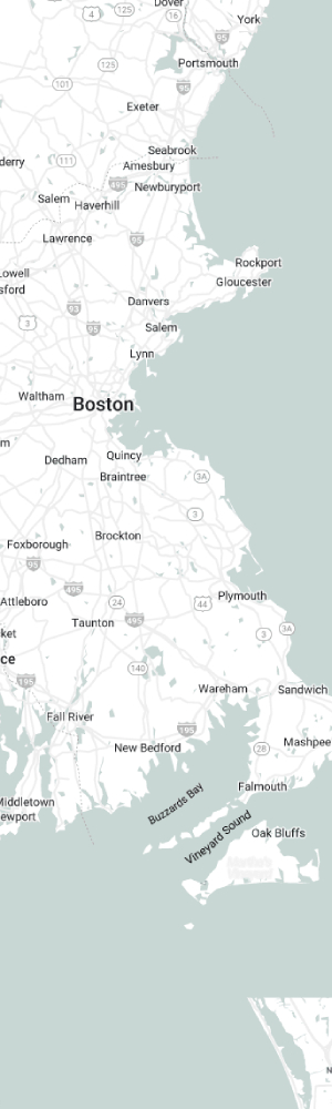 Our Boston SEO Company with a grey scale map of Boston, MA