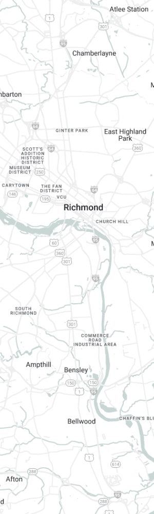 Our Richmond SEO Company with a grey scale map of Richmond, VA