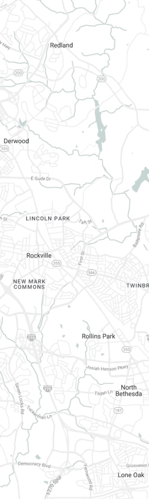 Our Rockville SEO Company with a grey scale map of Rockville, MD