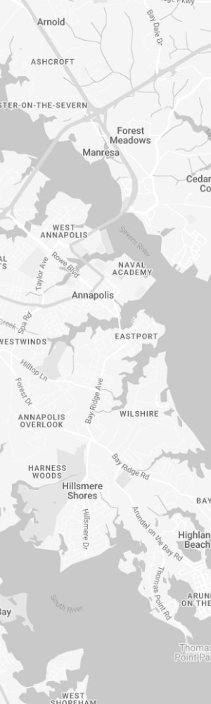 Our Annapolis SEO Company with a grey scale map of Annapolis, MD