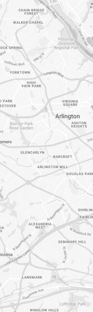 Our Arlington SEO Company with a grey scale map of Arlington, VA