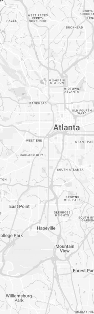 Our Atlanta SEO Company with a grey scale map of Atlanta, GA